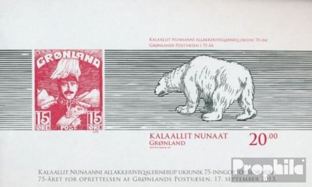 Briefmarken Dänemark - Grönland 2013 Mi Block63B (kompl.Ausg.) postfrisch Eisbär