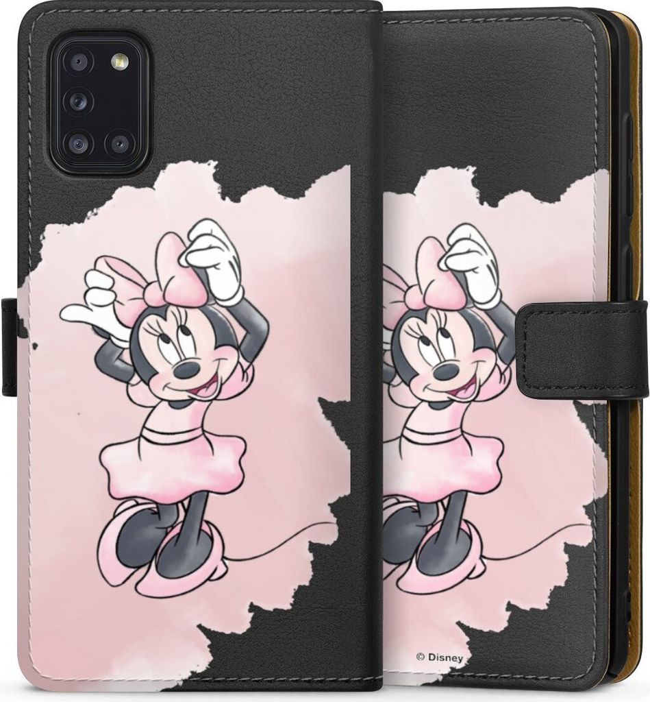 DeinDesign Klapphülle für Samsung Galaxy A31 Handytasche Lederhülle Tasche Disney Mickey & Minnie Mouse Motiv ohne Hintergrund