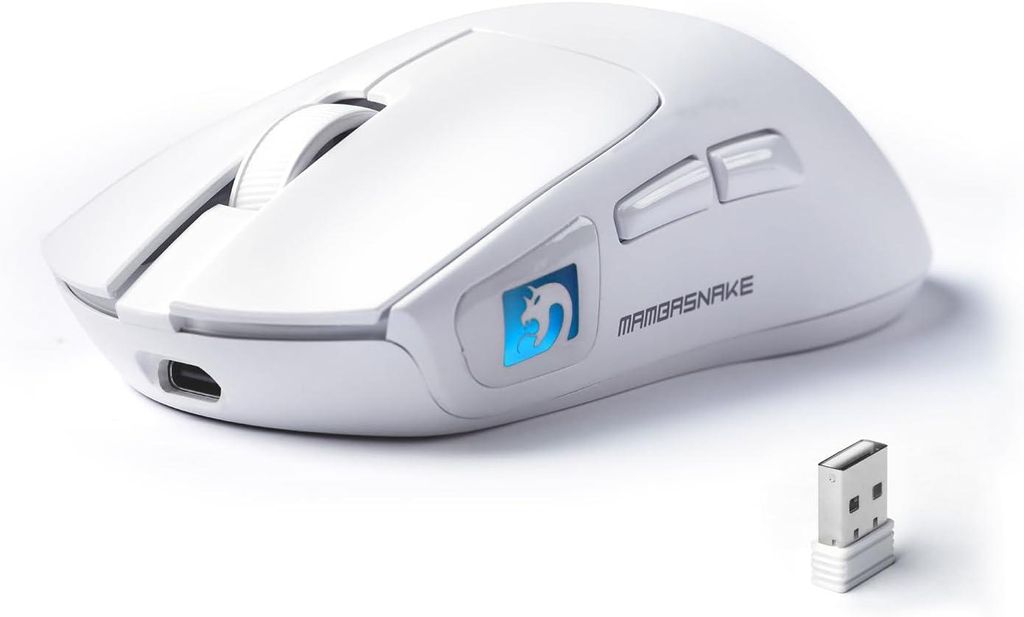 Kabellose Gaming-Maus, 53g, PAW3311 Sensor, 24000 DPI, Tri-Mode Bluetooth/2.4G/Kabel, RGB-Beleuchtung, 400mAh Akku, 20M Klicks, für Gaming/Arbeit