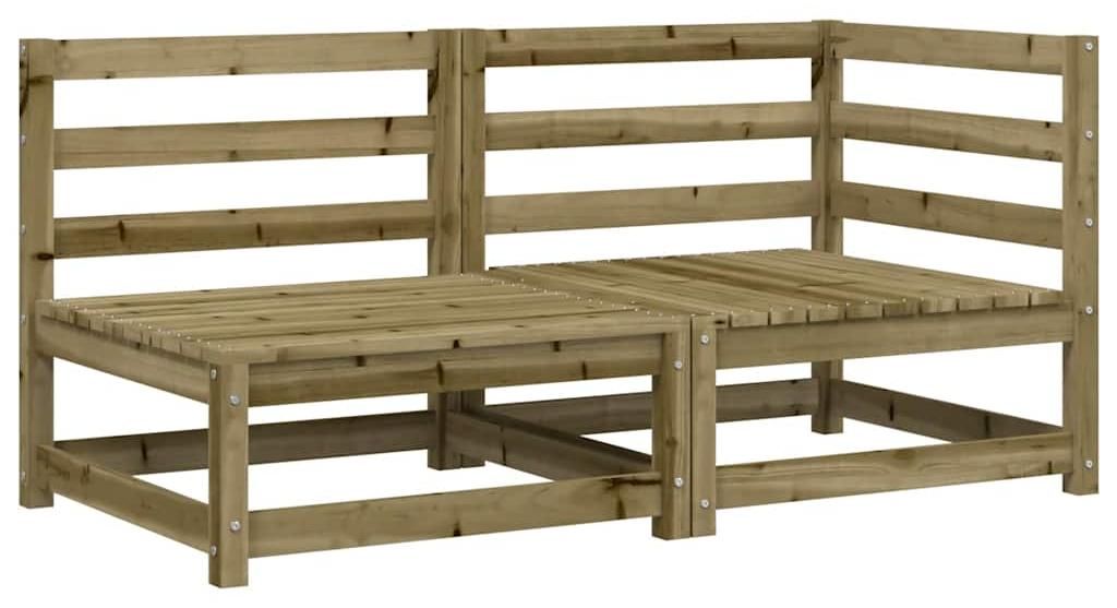 vidaXL Gartensofa 2-Sitzer Kiefernholz Imprägniert