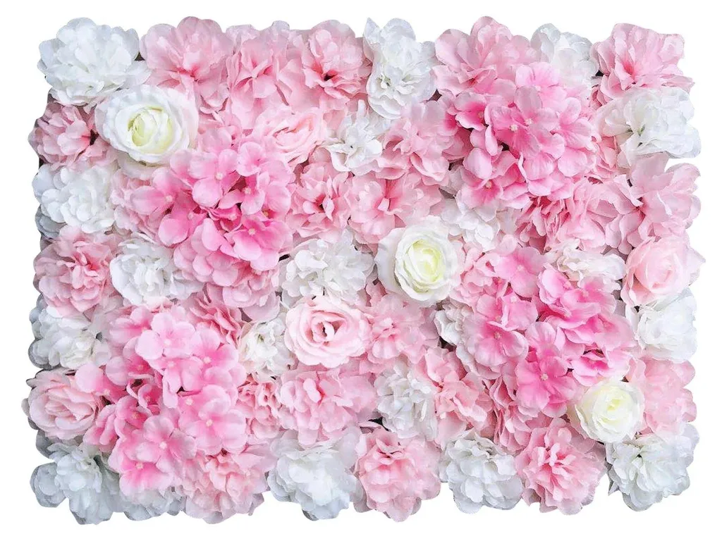 Mur de fleurs artificielles 12 pièces - Roses pour fond de mariage DIY