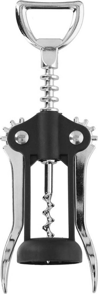 Quokka, Korkenzieher 17cm Edelstahl für Weinflaschen, Schwarz / Silber
