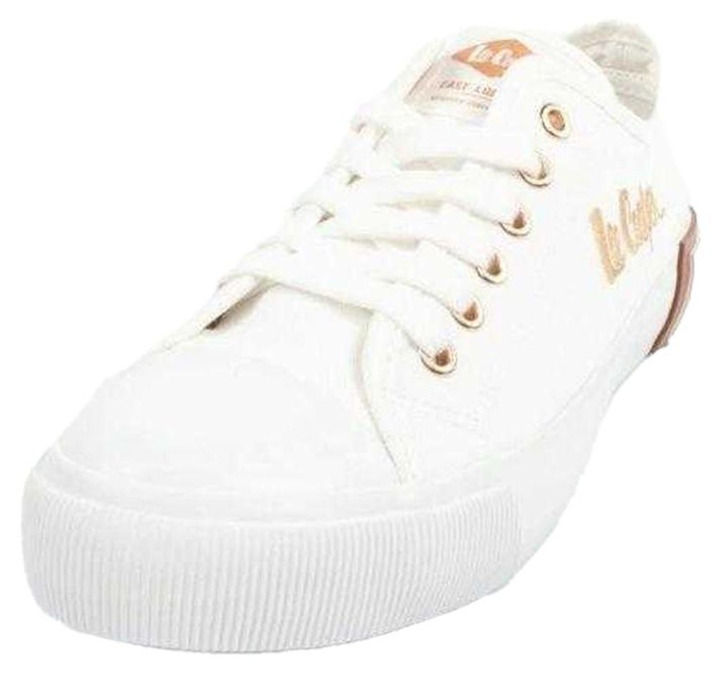 Lee Cooper - Gold Logo Sneaker für Damen PP10772 (41 EU) (Weiß)