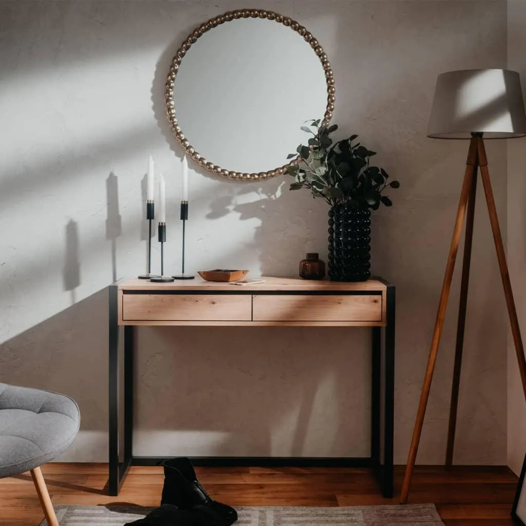 Table d'appoint Console Denver Artisan Oak et Anthracite Style Industriel - 5