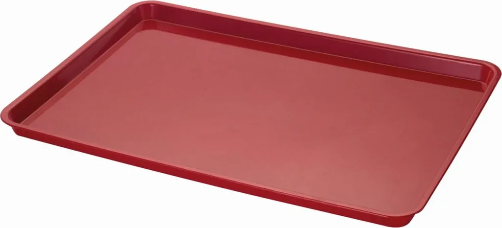 Plateau de service rectangulaire rouge 59x41 cm en ABS résistant SARO