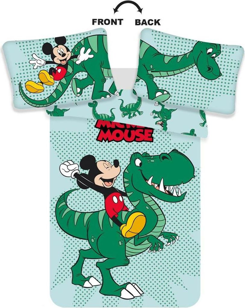 Kinderbettwäsche Mickey Dino Baby 100x135, 40x60 cm