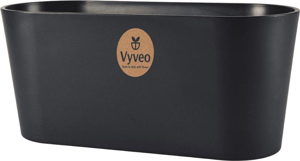 Vyveo - Blumentopf Varda - Schwarz - 32x13x14