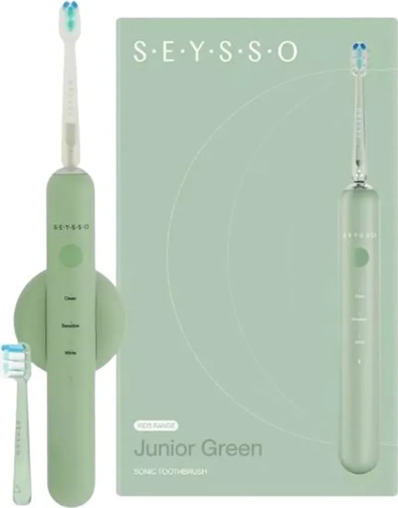 Brosse à dents sonique pour enfants SEYSSO Junior Green, idéale dès 6 ans