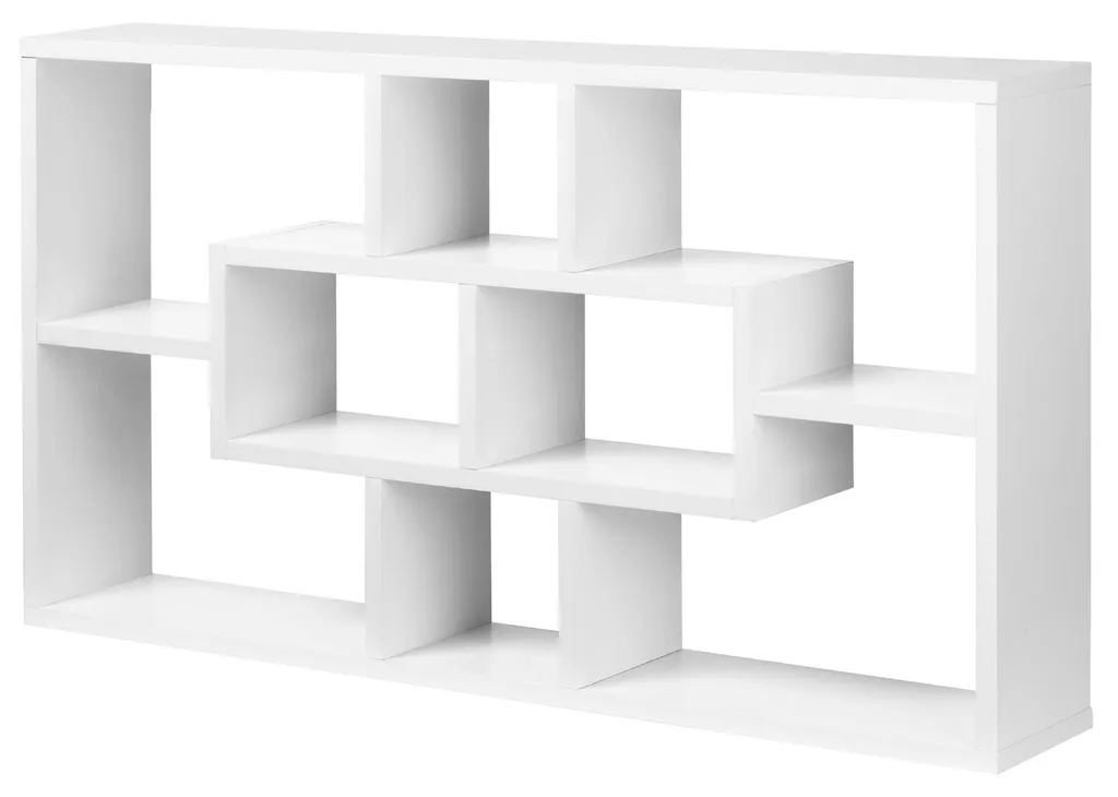 Meuble de Rangement Mural Design Moderne - Bibliothèque 8 Cases Blanche