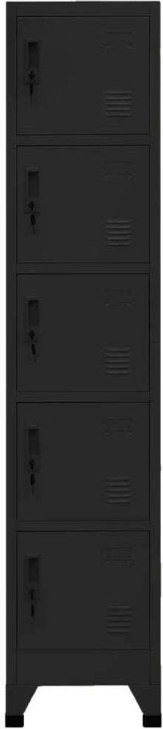 vidaXL Schließfachschrank Schwarz 38x40x180 cm Stahl Produktbild 