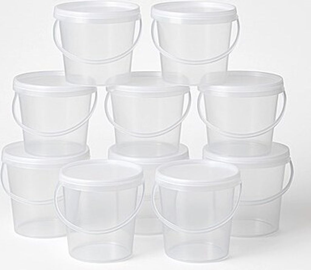 Kunststoffeimer transparent durchsichtig mit Deckel 2,3 Produktbild 