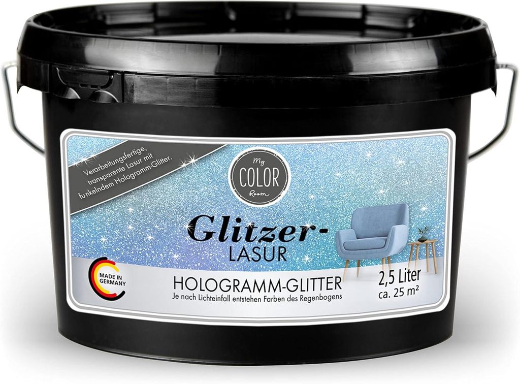 My COLOR Room Glitzer-Lasur (2500 ml, Hologramm) - Produktbild 