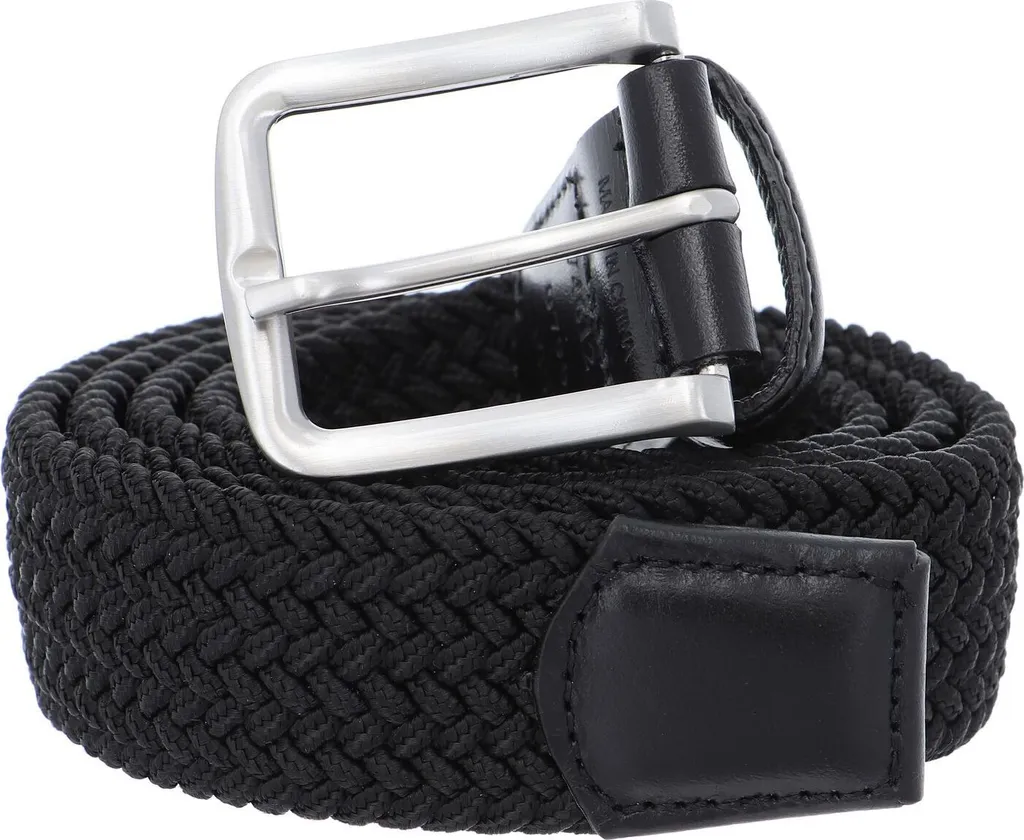 Vanzetti cintura A Day at the Seaside 35mm Stretch-Strapbelt W125 Black nero