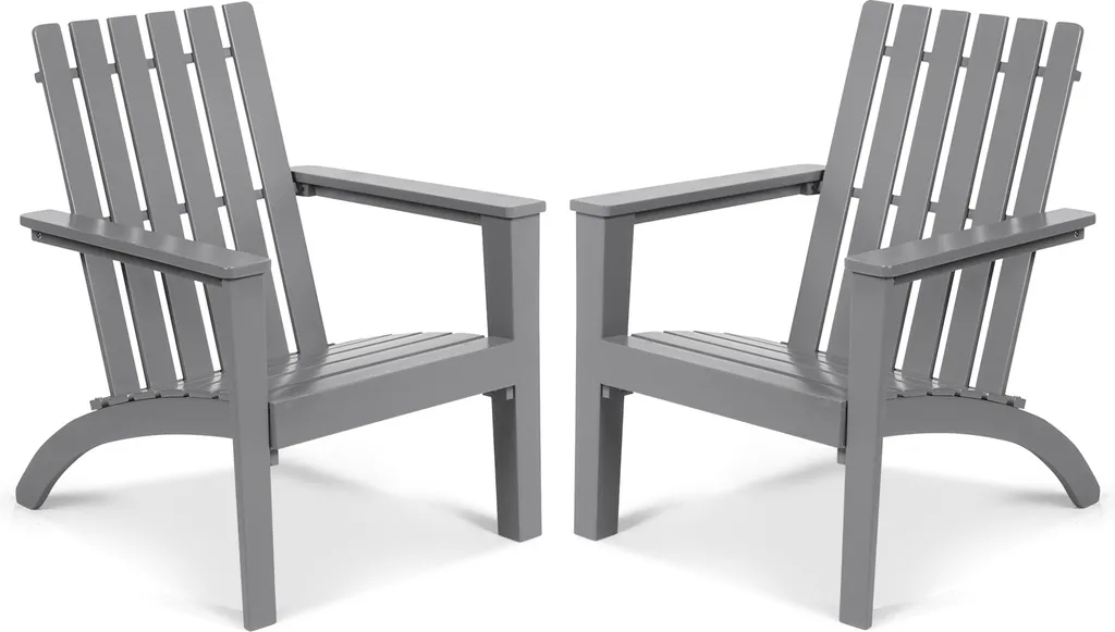 Chaise Adirondack Jardin pour Détente Extérieure - Bois Acacia Gris 160kg