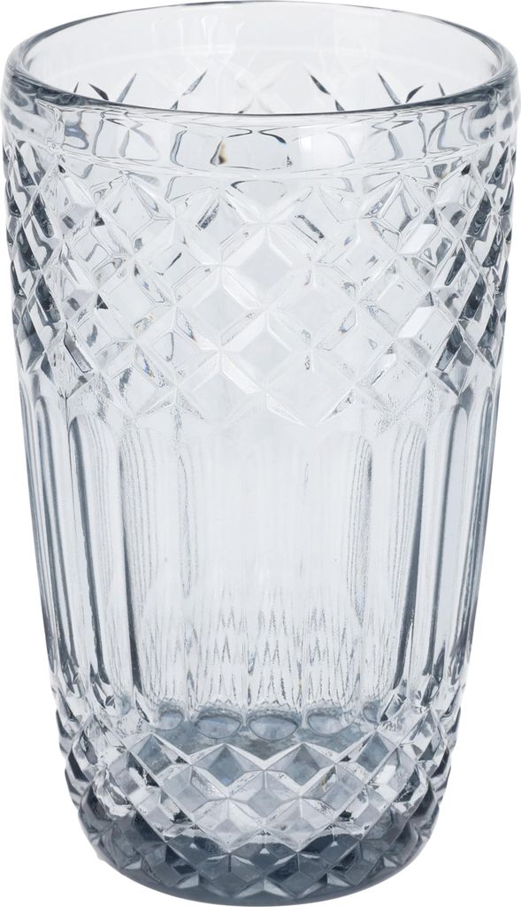 Siaki Collection | Trinkglas 380 ml - Grau - stilvolles Design - für Saft und Wasser