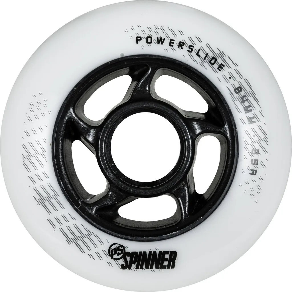 Roues Powerslide Spinner Blanc 84mm 88A lot de 4 pour roller freeride