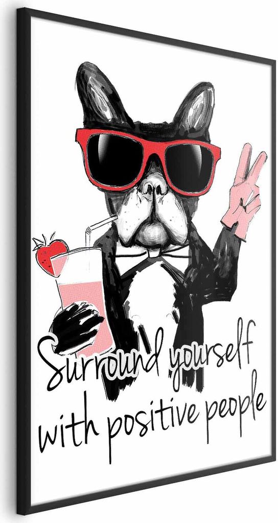 Posterpapier Poster - Surround Yourself with Positive People 21x30 cm Text n-A-0828-ao-a