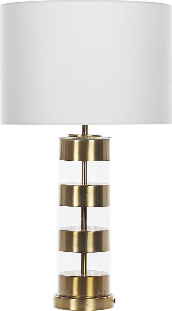 Lampe de table pour salon moderne Éclairage d'ambiance Or et Blanc