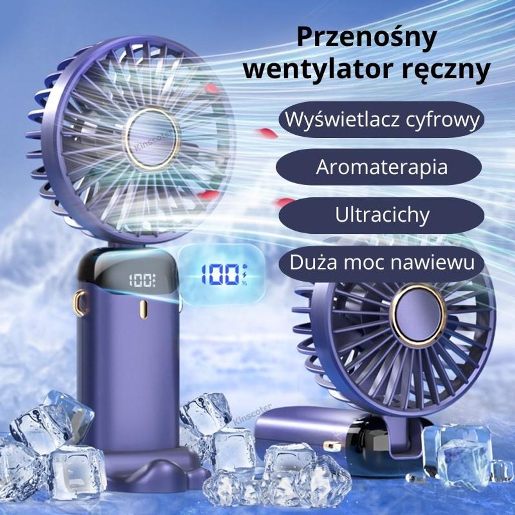 USB mini wentylator – zestaw 2 szt., składany, z Zdjęcie produktu 