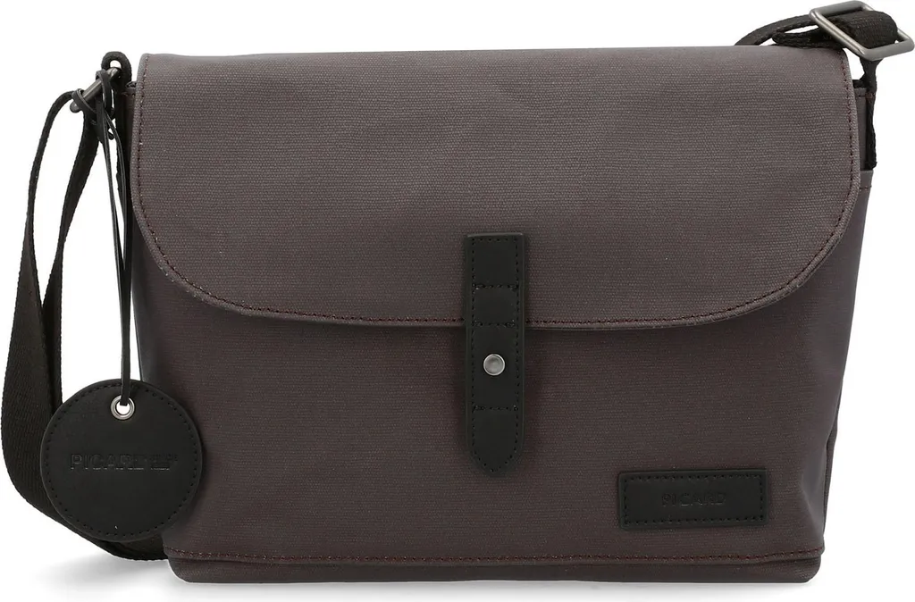 PICARD Calahari Sac à Épaule Bandoulière Crossbody Bag en Cuir Charcoal