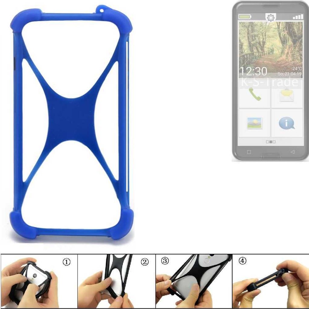 K-S-Trade Handy Hülle kompatibel mit Emporia Smart.3 Silikon Schutzhülle Cover Case Bumper Silikoncase TPU Softcase Schutz Hülle Smartphone