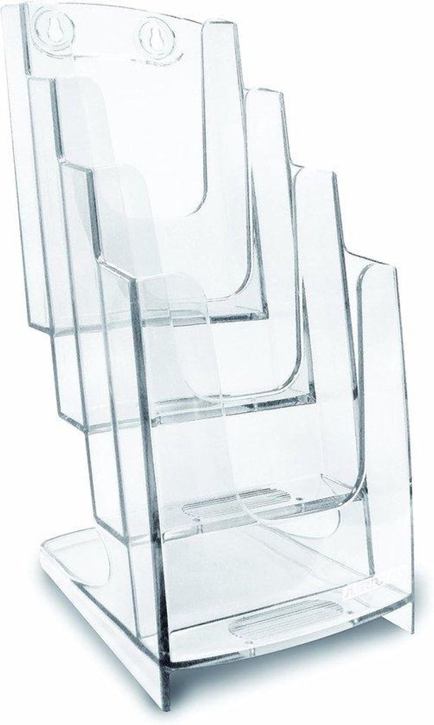 Wandtisch mit 4 Fächern - Transparenter Display - Geeignet für 800 Blätter