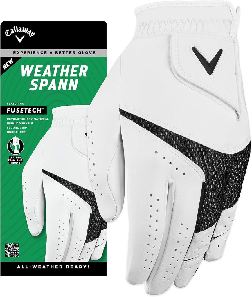 Callaway Weather Golfhandschuhe Fusetech All Weather – Robust, Atmungsaktiv & Perfekter Grip ML