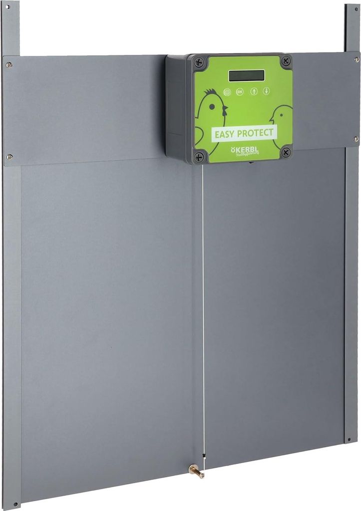 KERBL Automatische Hühnertür Komplettset EasyProtect (inkl. AA Mignon Batterien)