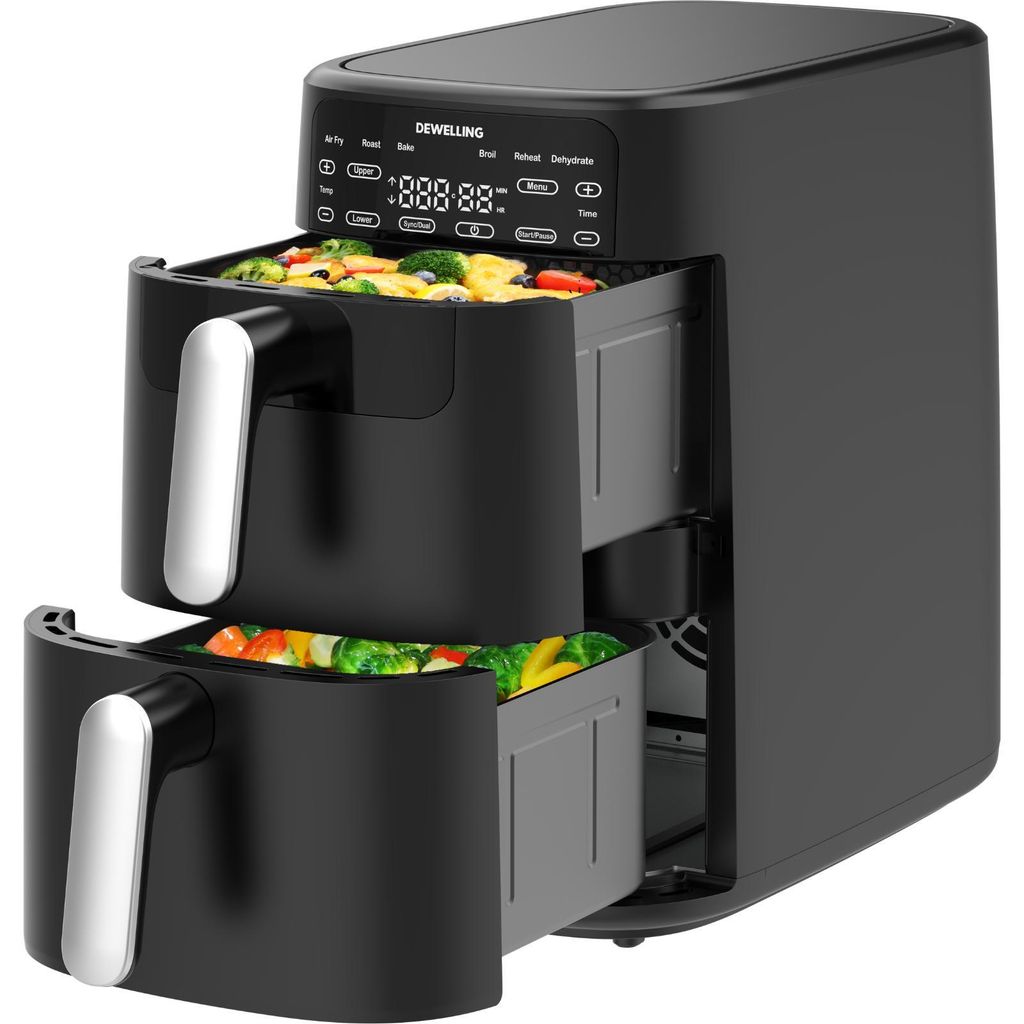 Freidora de aire XXL de 10 L con doble cesta, 2700 W, Imagen del producto 