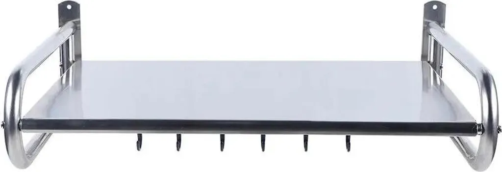 Mensola per Forno Microonde Acciaio Inox - Portata 30 kg 6 Ganci