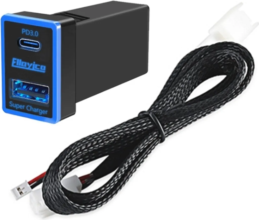Caricatore Toyota 60W Dual USB | Upgrade Rapido per Modelli 09-19