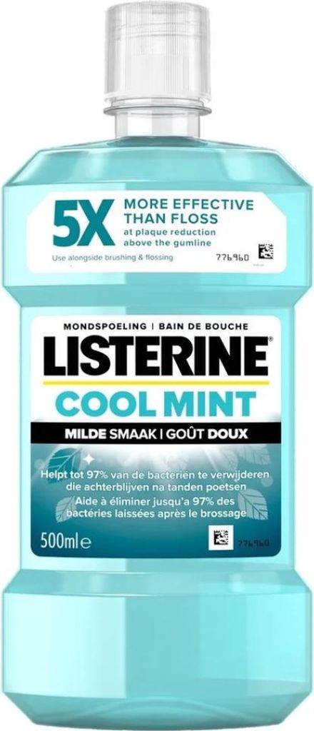 Listerine Mundwasser – Cool Mint – Milder Geschmack – 500 ml - 1 Stück