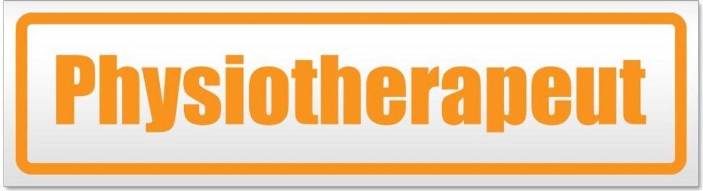Kiwistar Physiotherapeut Magnetschild Schild magnetisch - 45cm Orange - Magnetfolie für Auto PKW Kfz