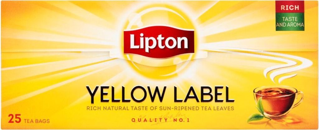 Lipton Yellow Label Black Tea 50 g (25 sachets) Image du produit 