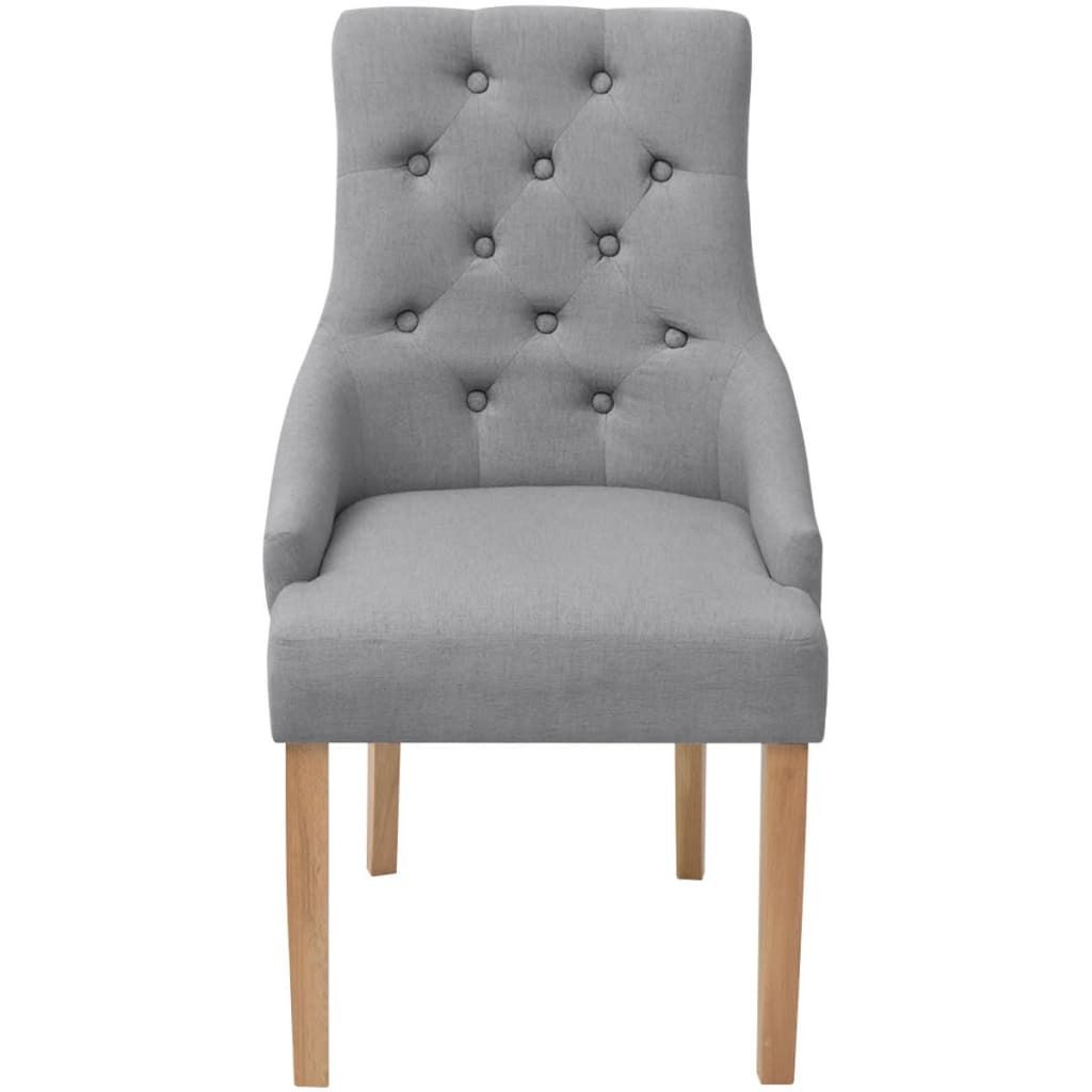 "im Sonderangebot"Esszimmerstühle 6er Set modernes - CLORIS - Polsterstühle für Esszimmer, Hellgrau Stoff - 52 x 60 x 95,5 cm - NeuMöbel1217240