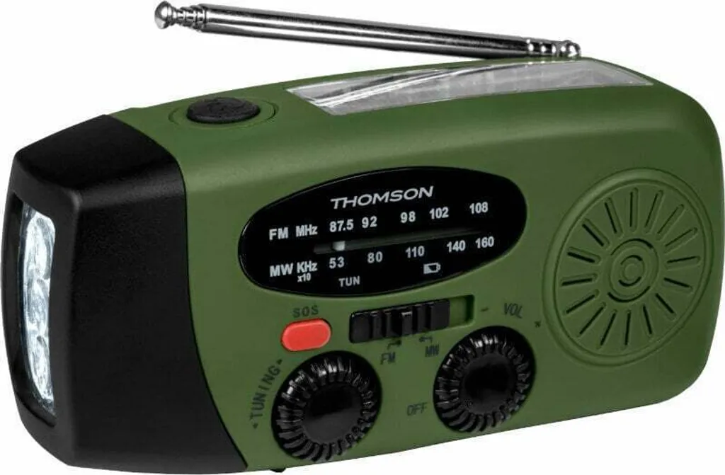 Radio Thomson RT260 Analogique AM/FM - Poste de Radio Vert Vintage Nomade