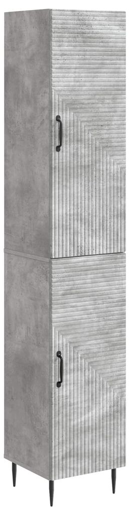 Schrankset 2 pcs Betongrau 33 x 34,5 x 89,5 cm Holzwerkstoff