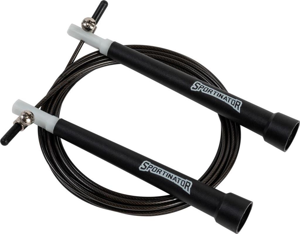 Einheitsgröße STR-24|SPORTINATOR Geschwindigkeits-Springseil schwarz