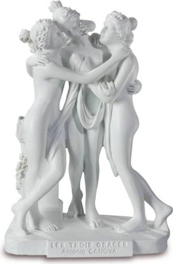 Die drei Grazien - nach Canova 12cm weiß