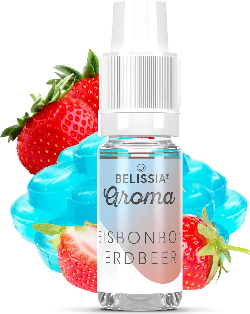 Belissia Lebensmittelaroma - Eisbonbon-Erdbeer - Hochdosiertes Lebensmittel Aroma 10ml.