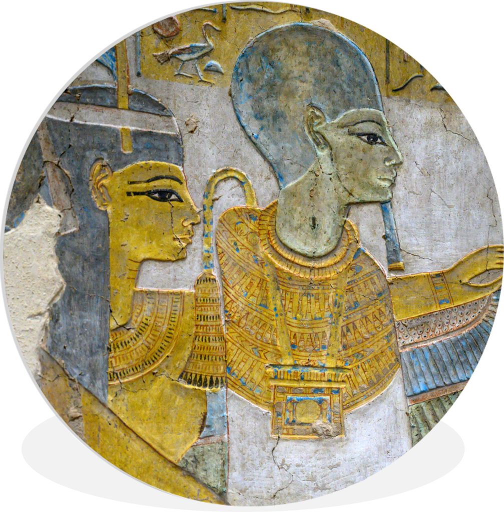 MuchoWow Rundes Wandbild - Runde Bilder Ägypten - Wand - Gemälde Ø 30 cm Kreis Wanddekoration Kunststoff - Wandkreis - Wandschmuck - Schlafzim...