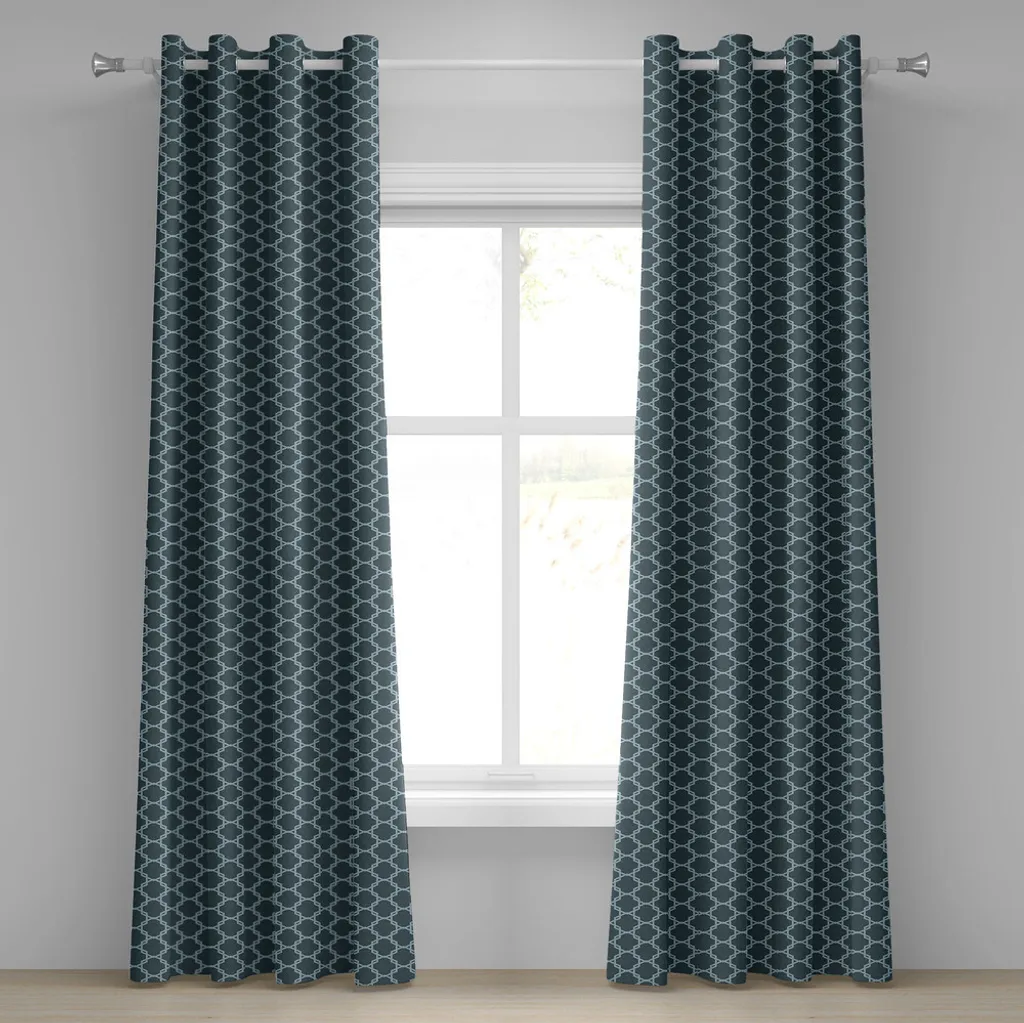 Tende Marocchine ABAKUHAUS 280x175 cm Blu-Grigio per Soggiorno Moderno
