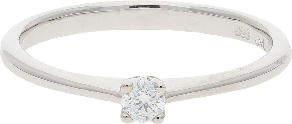 JuwelmaLux Ring 585 Weißgold mit Brillant JL10-07-1385 52