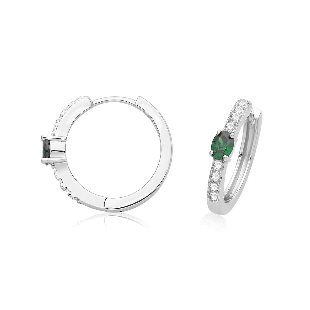 Edle 925 Sterling Silber (Rhodiniert) Damen - Ohrklemme mit Zirkonia - 3mm; TRS33352