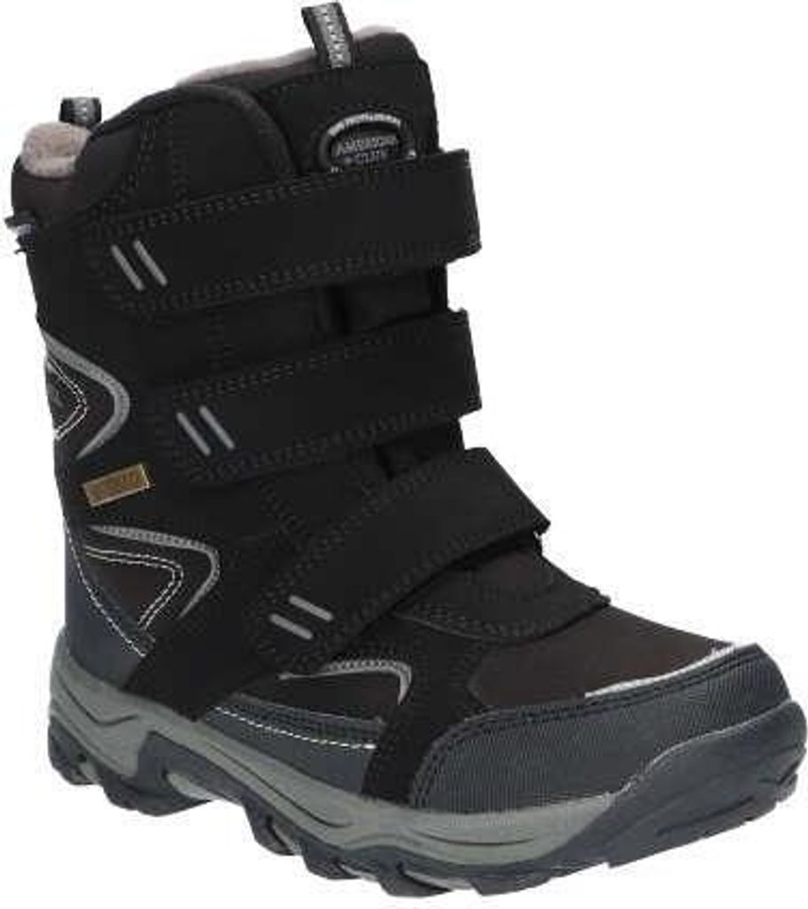 American Club Wt16124 Kinder Winterstiefel Softshell mit Klettverschluss | Gefüttert mit Fleece | Wasserdicht, Rutschfest & Warm | hochwertig Wint...