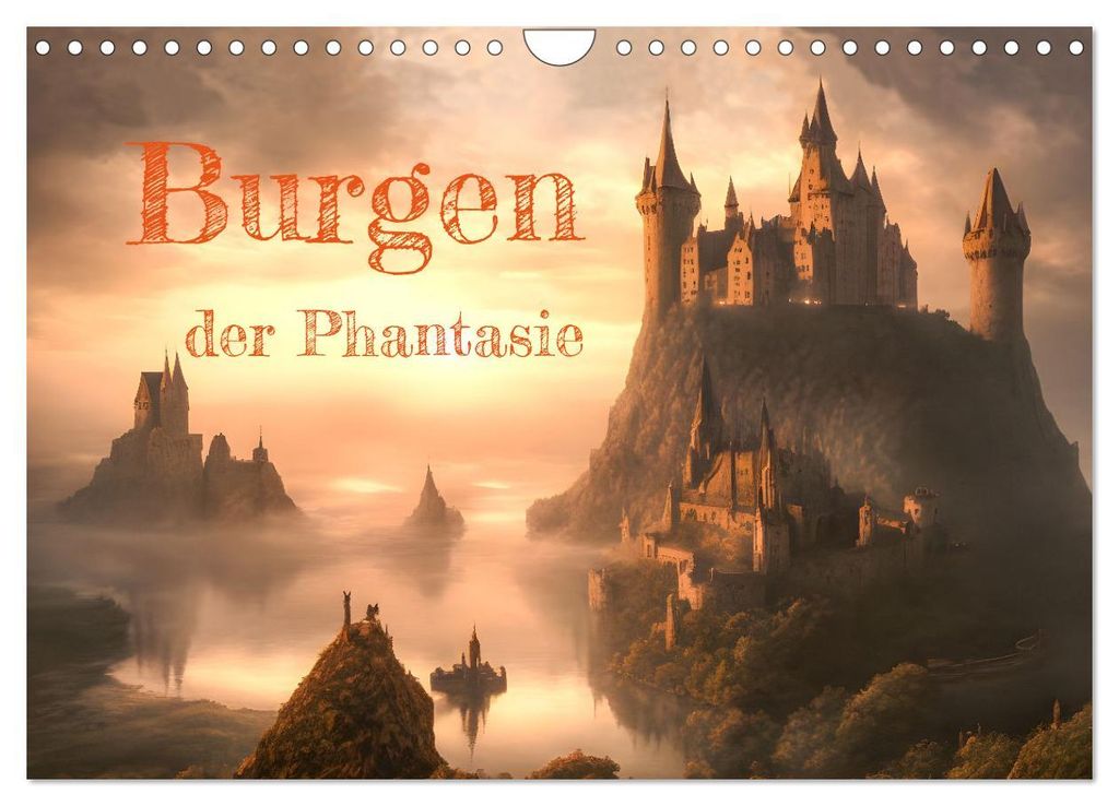 Burgen der Phantasie (Wandkalender 2027 DIN A4 quer), CALVENDO Monatskalender