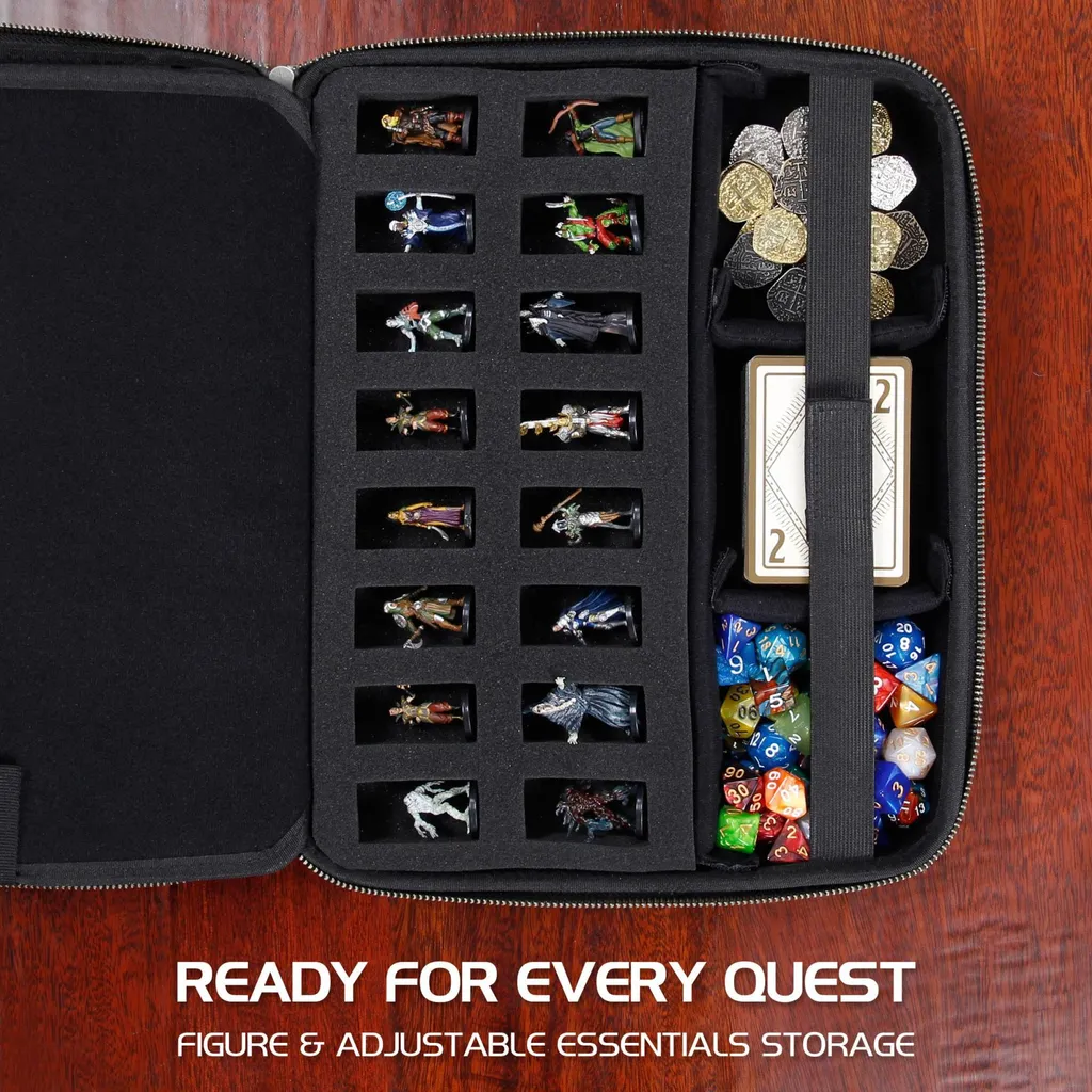 Coffret de rangement RPG Argenté ENHANCE avec Compartiments Modulables - 9