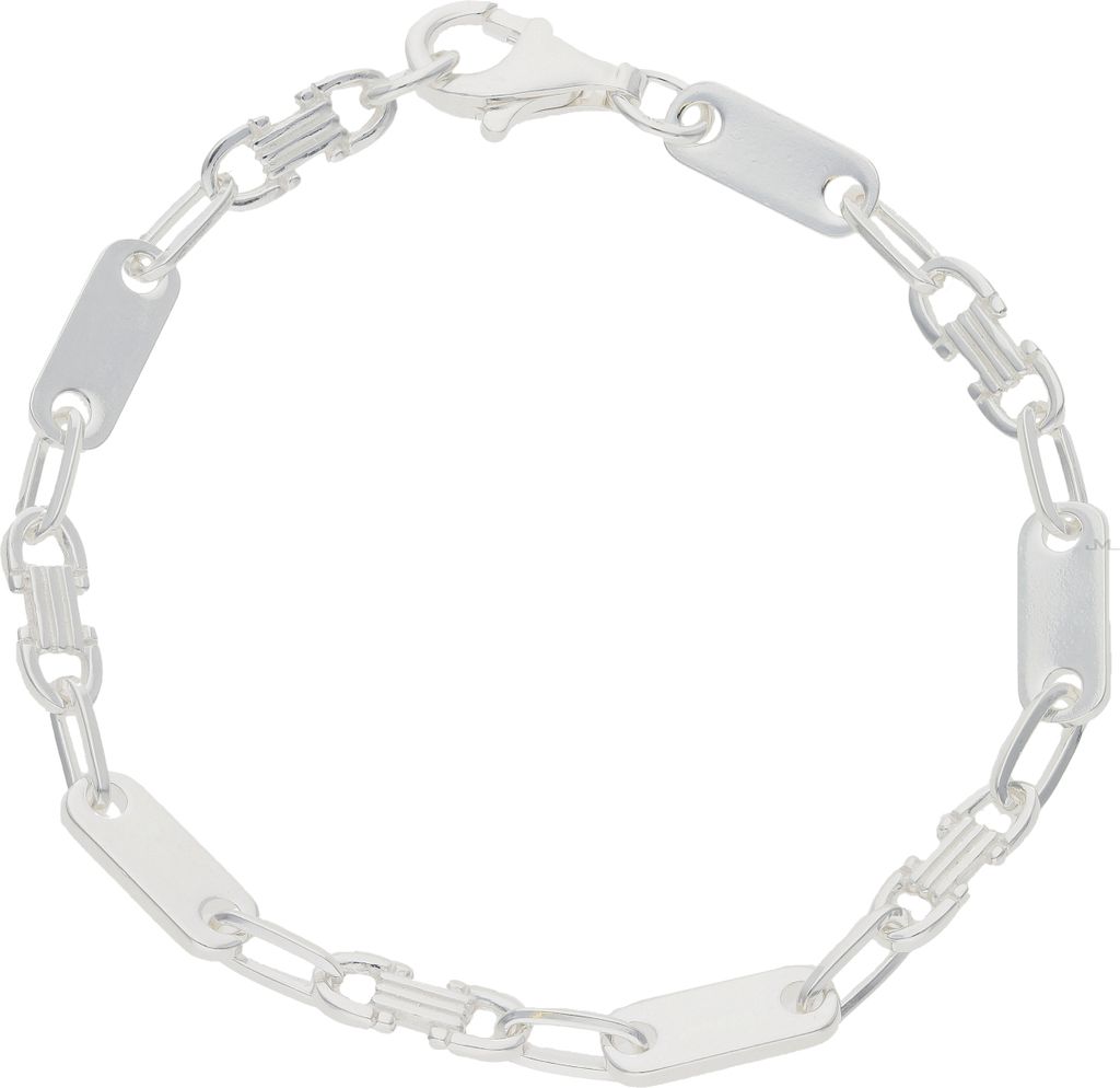Plattenketten Armband Silber 925 strukturiert JL39-03-0356 JuwelmaLux 23 cm