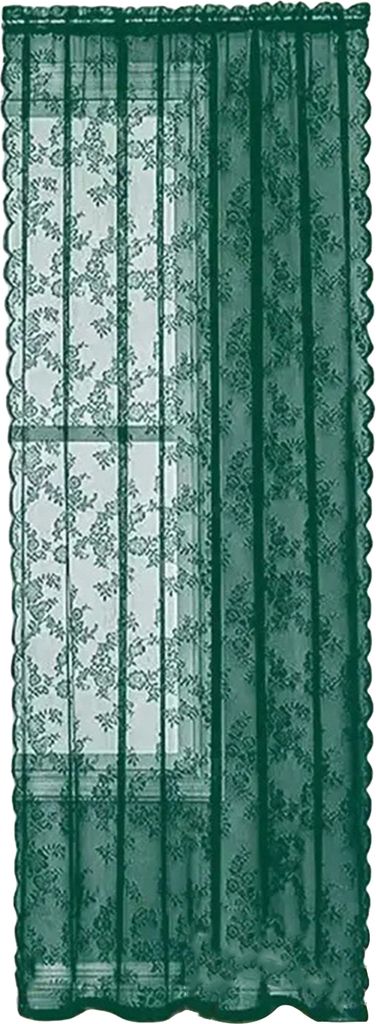 Transparenter Spitzenvorhang, universell, einfach zu installieren, Vintage-Blumenmuster, transparenter gotischer Vorhang, Schlafzimmer, lichtfilter...