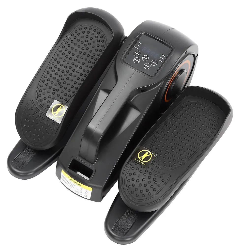 Pédalier elliptique compact avec écran LED et commande à distance noir